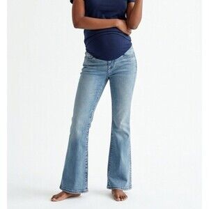 PinkBlush Light Blue Vintage Wash Maternity Flare Jeans - Size 27 - NWOT